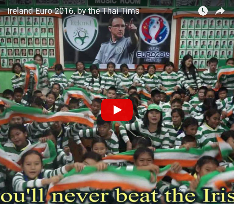 Thai school children sign Irish songs
