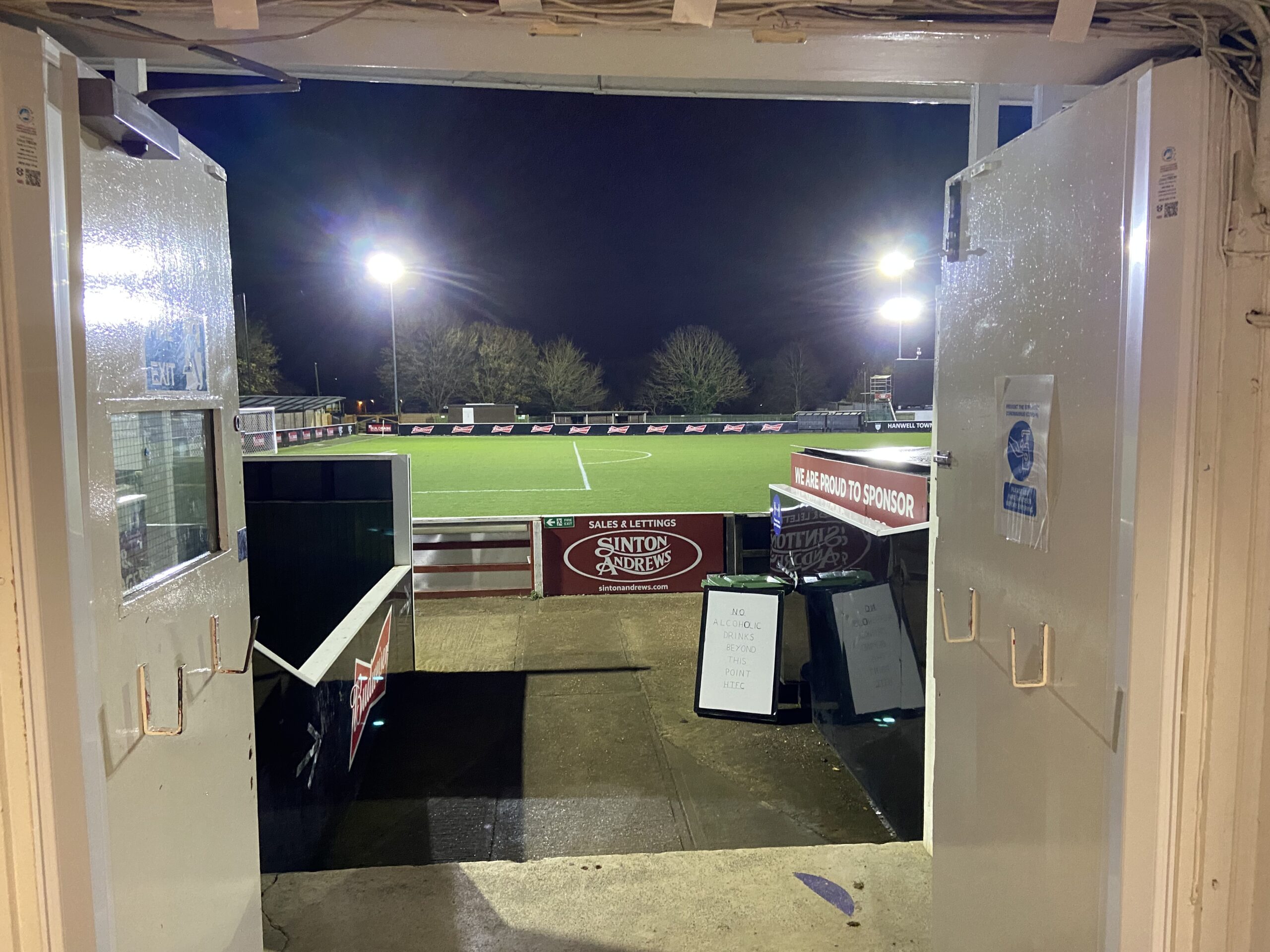 Players tunnel leading onto the pitch