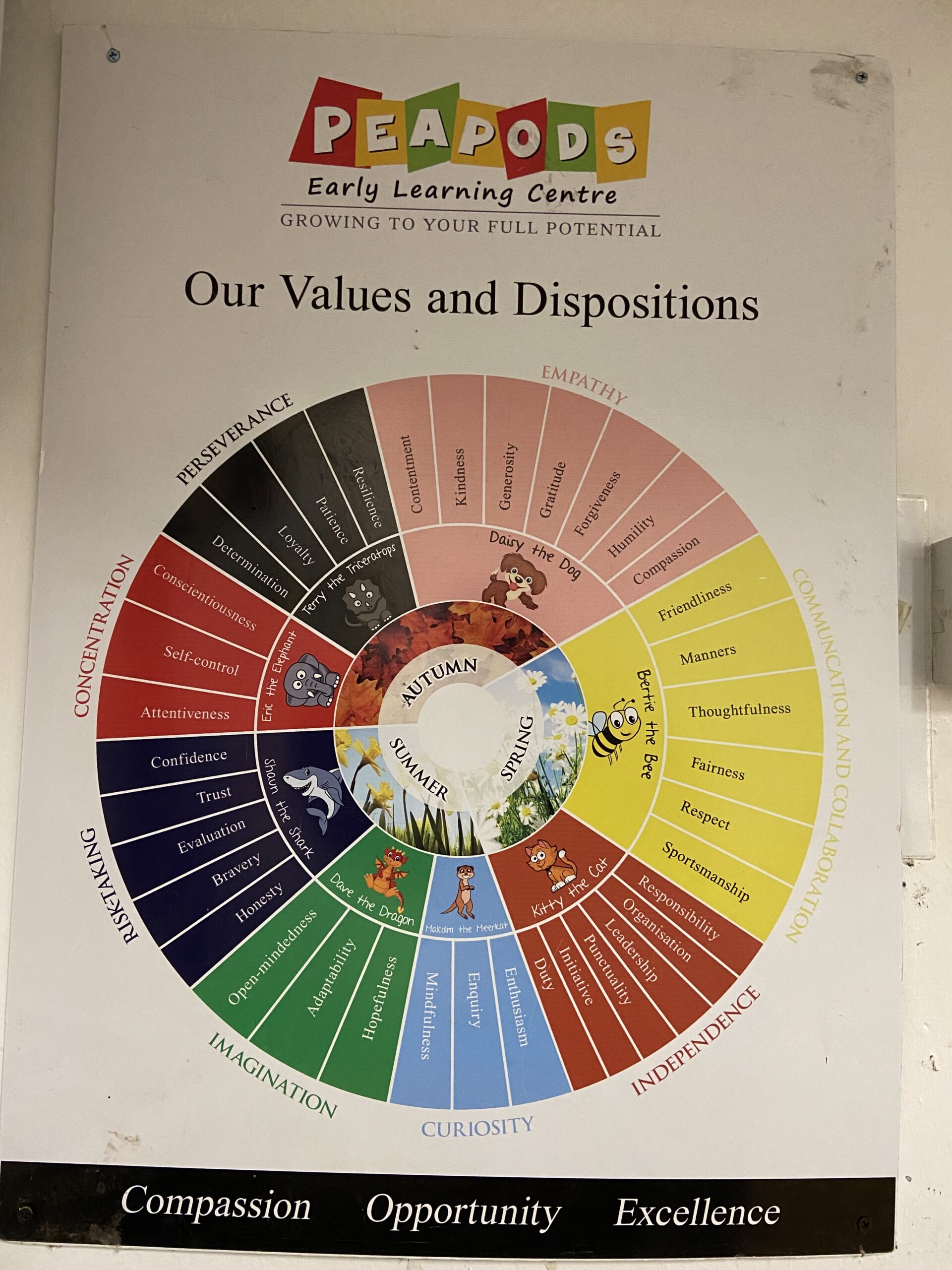 OurValues and Dispositions Chart